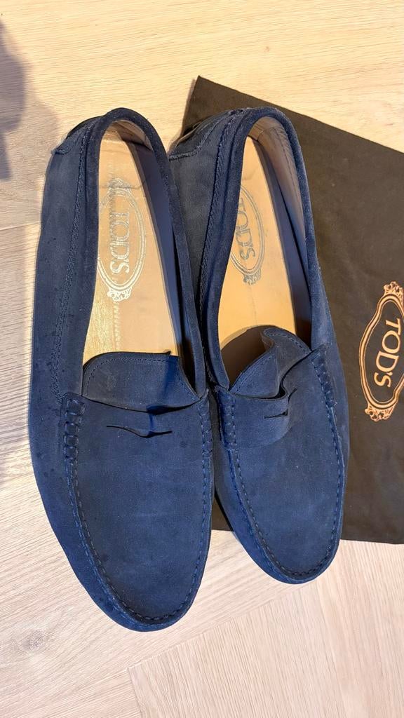 TOD'S Donkerblauwe Loafers - Maat 45/10, Loafers, Blauw, Ophalen of Verzenden, Gedragen
