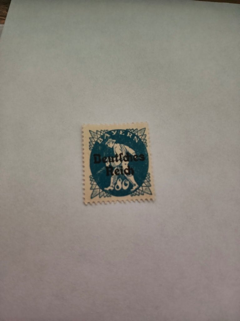 8525 bayern overdruk deutsches reich zaaier 80pf 1920, Verzenden, BRD