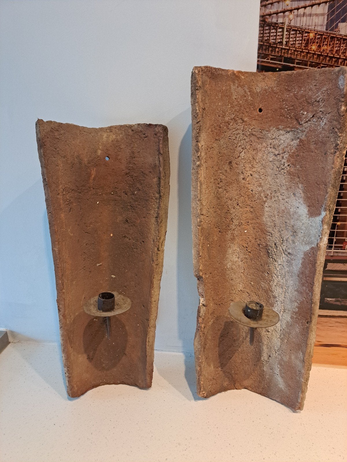 Kaarsenhouder, Tuin en Terras, Ophalen, Rond, Aardewerk, Minder dan 40 cm