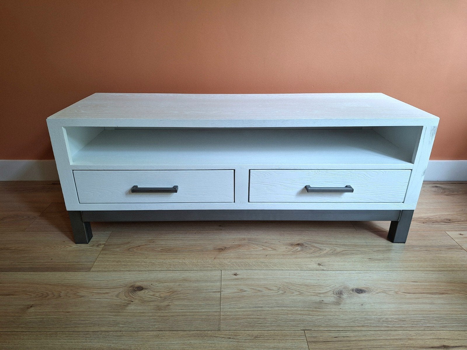 TV-meubel van Goossens, Ophalen, Gebruikt, 100 tot 150 cm, Eikenhout