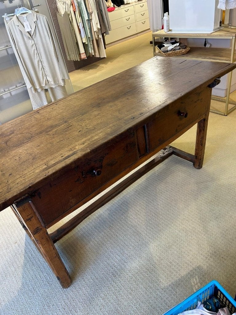 antieke wandtafel bureau eik, Ophalen