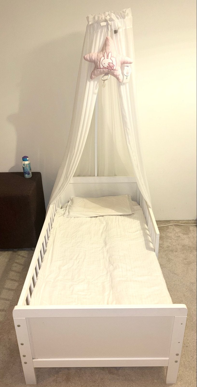 Petite Amelie peuterbed 140x70 incl matras en veel meer, Ophalen, Gebruikt, 70 tot 85 cm, 140 tot 160 cm