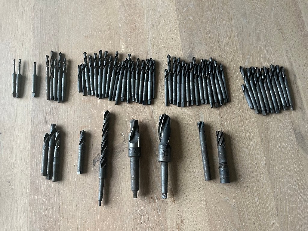 Morseconus boren set (60 stuks) – Morsekonus – Metaalboren, Ophalen of Verzenden, Gebruikt, Kolomboormachine