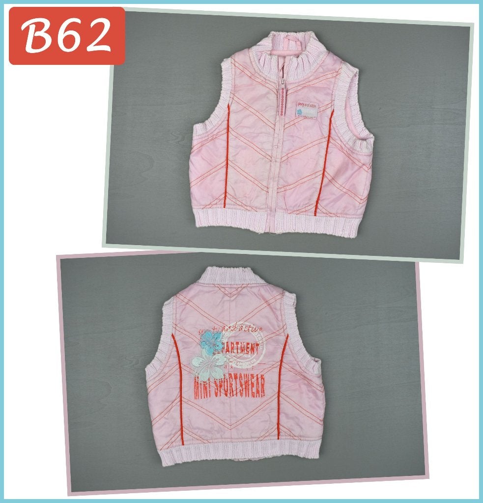 (B62) Maat 80. Roze bodywarmer, Kinderen en Baby's, Babykleding | Maat 80, Gebruikt, Meisje, Ophalen of Verzenden, Jasje
