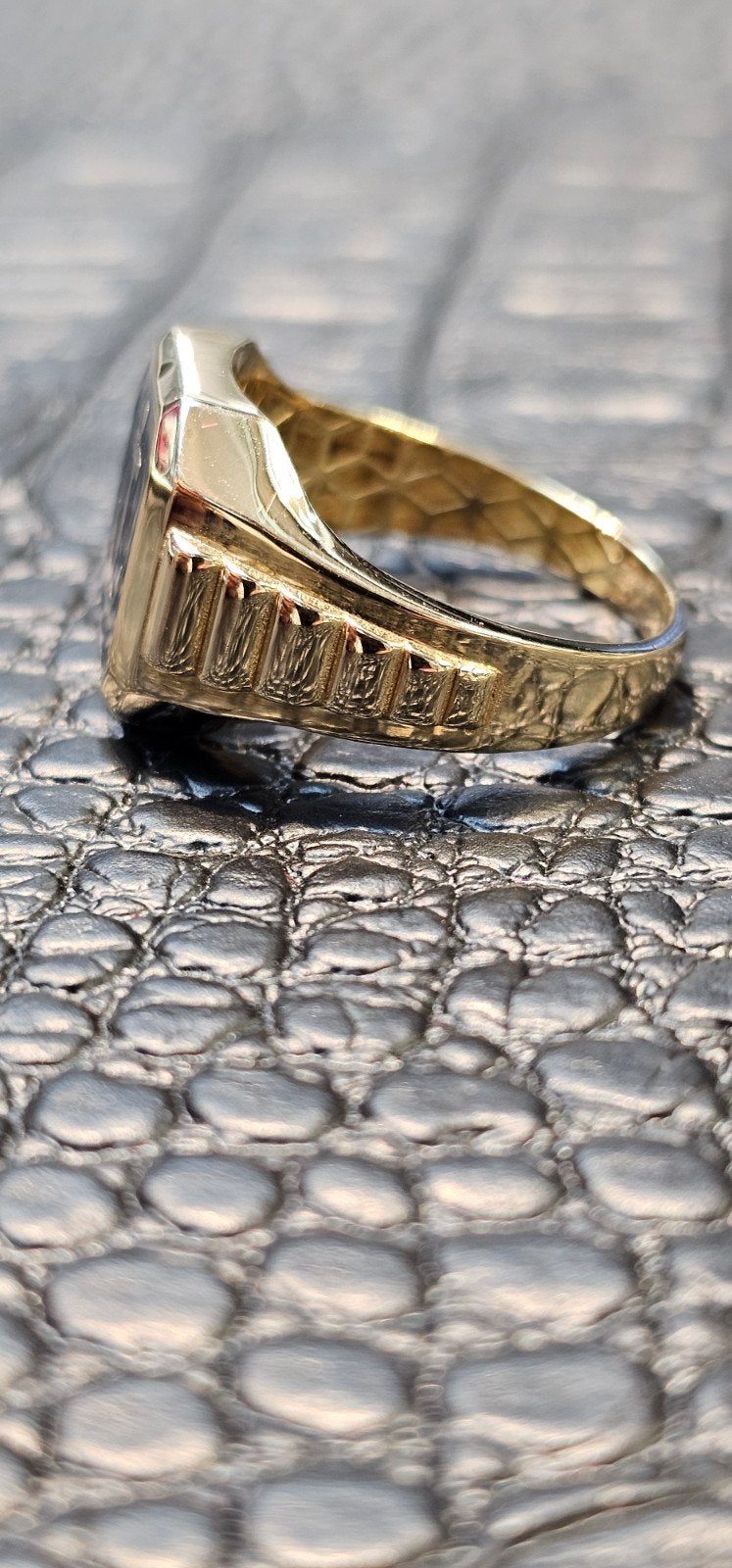 Prachtige 14k gouden Anker Zegelring, 20 of groter, Heer, Nieuw, Ophalen of Verzenden