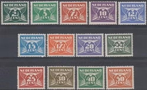Nederland 1941-nvph379-391 Frankeerzegels Vliegende Duif ab1, Postzegels en Munten, Postzegels | Nederland, Ophalen of Verzenden