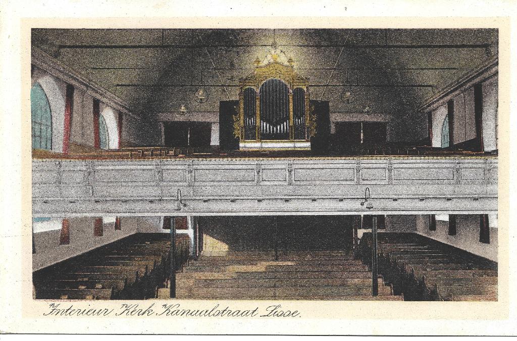 Lisse Kerk Kanaalstraat interieur orgel, Ophalen of Verzenden, 1920 tot 1940, Ongelopen, Zuid-Holland