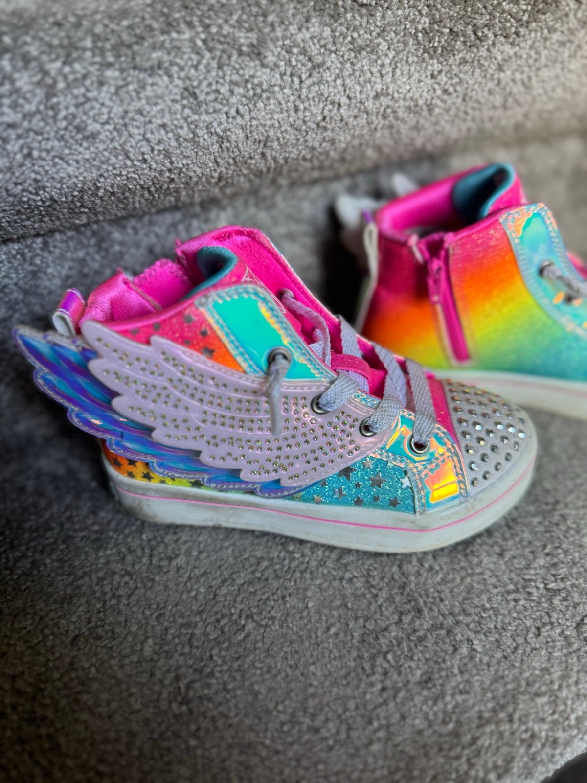 Skechers Twinkle Toes Regenboog Schoenen met Vleugels, Ophalen of Verzenden, Gebruikt, Meisje, Schoenen