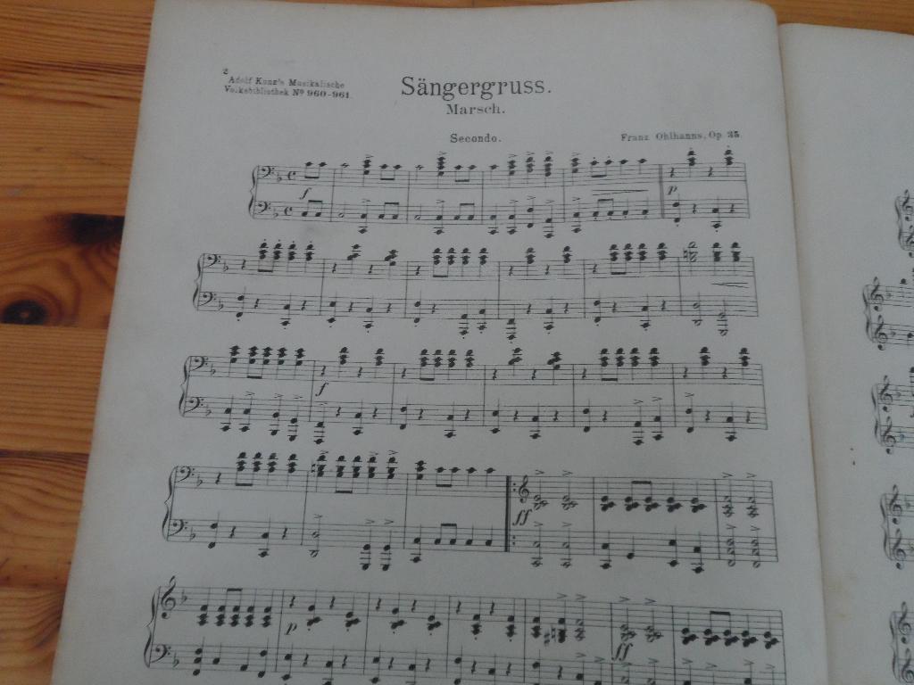 Sangergruss - franz ohlhanns - 4 handen, Gebruikt, Ophalen of Verzenden, Artiest of Componist, Piano