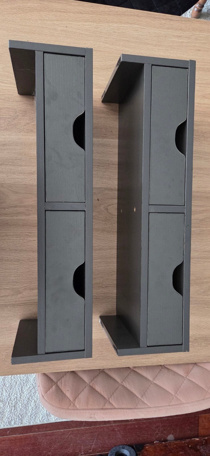 2x Monitorstandaard met lades - en.casa PXKL-0112, Diversen, Bureau-accessoires, Ophalen, Gebruikt