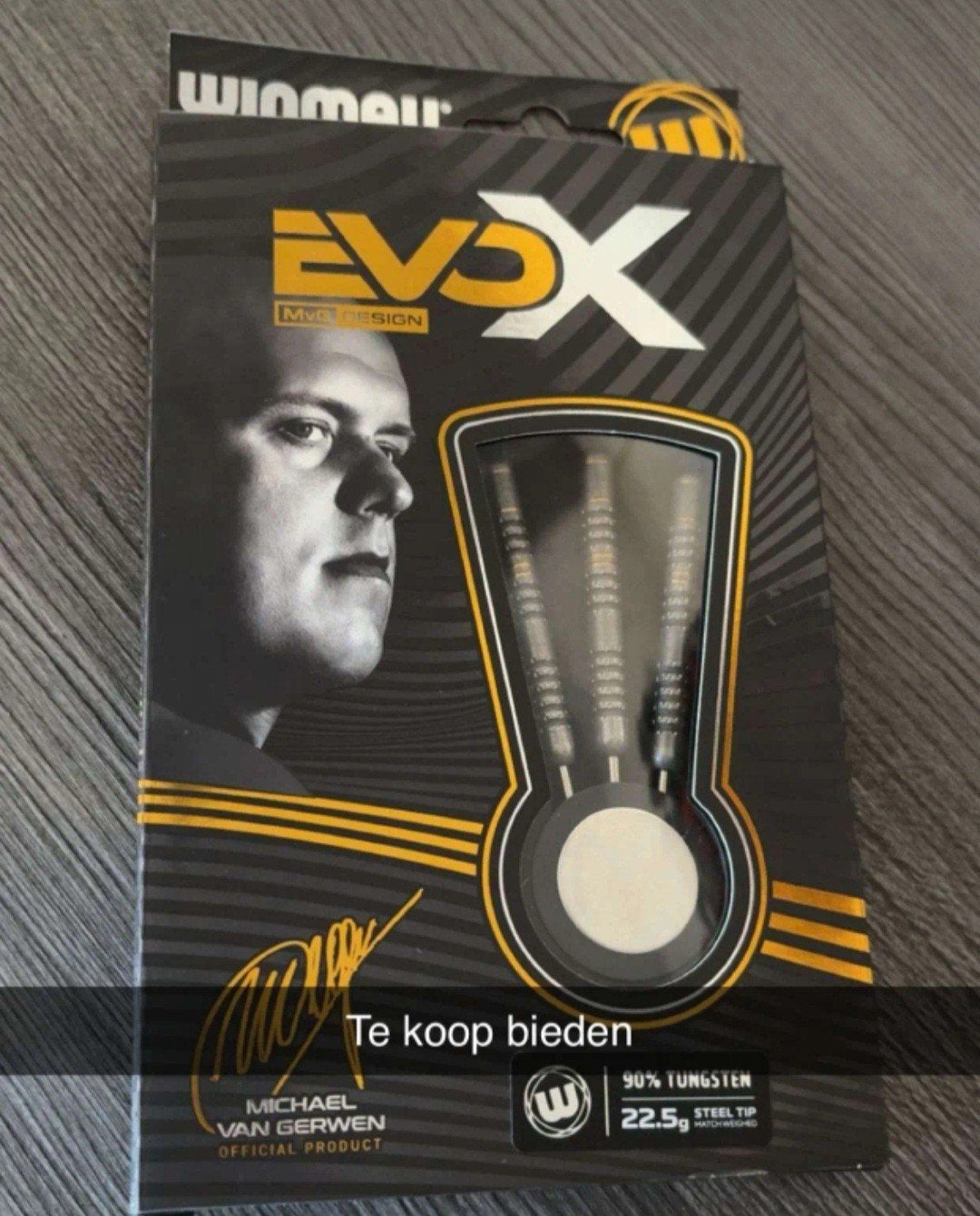 Winmau Michael van Gerwen Evox 22.5g Steel Tip Dartpijlen, Ophalen of Verzenden