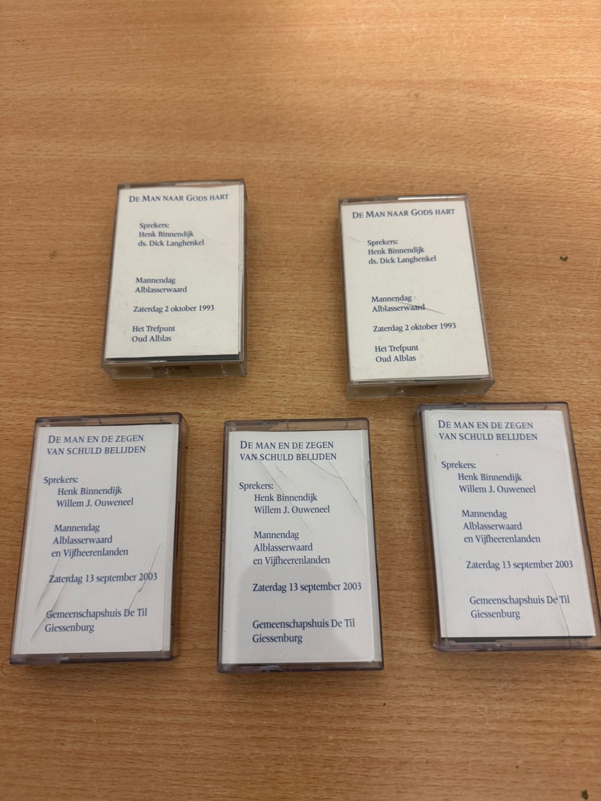 Mannendag Alblasserwaard ( 5 Cassette Bandjes ), Cd's en Dvd's, Ophalen of Verzenden, Zo goed als nieuw, Overige genres, 2 t/m 25 bandjes