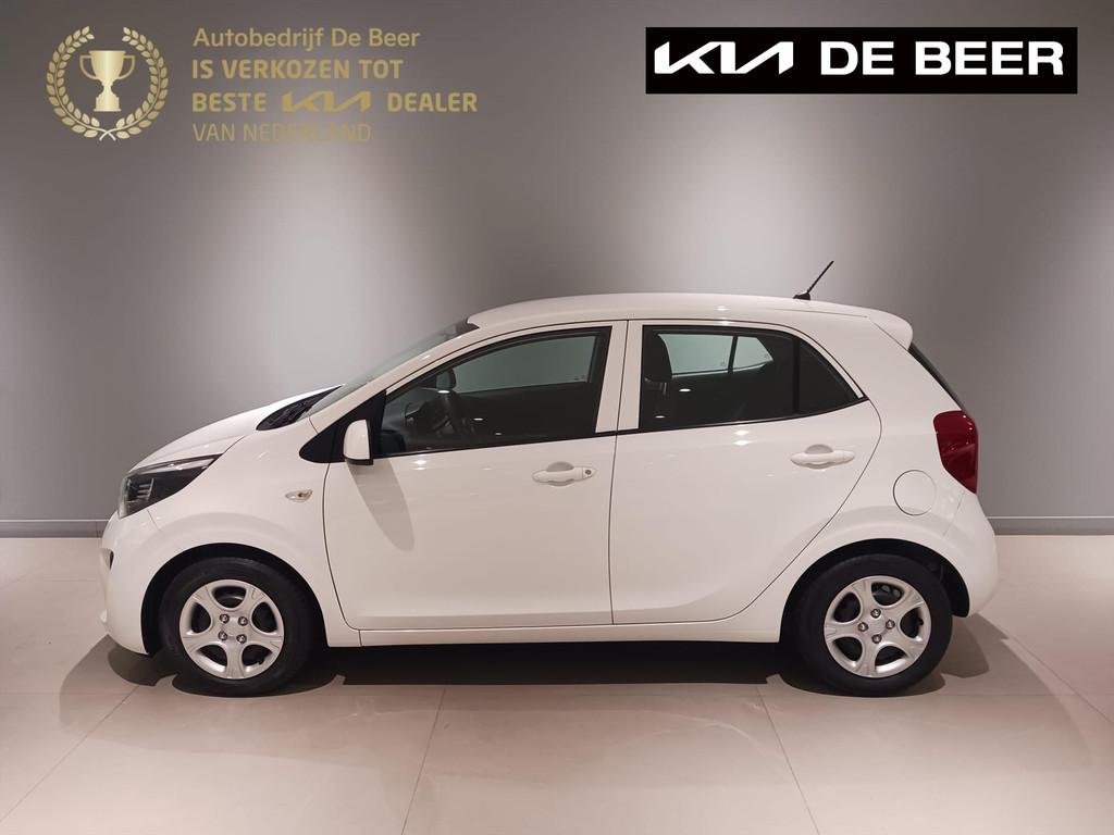KIA Picanto 1.0 MPi 67pk 4-zits ComfortLine Airco/ Bluetooth, 12 maanden, Stof, Wit, Origineel Nederlands
