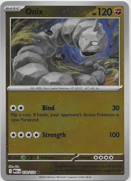 Mega Evolution,  Onix [reverse] 70/132, Verzenden, Nieuw, Losse kaart