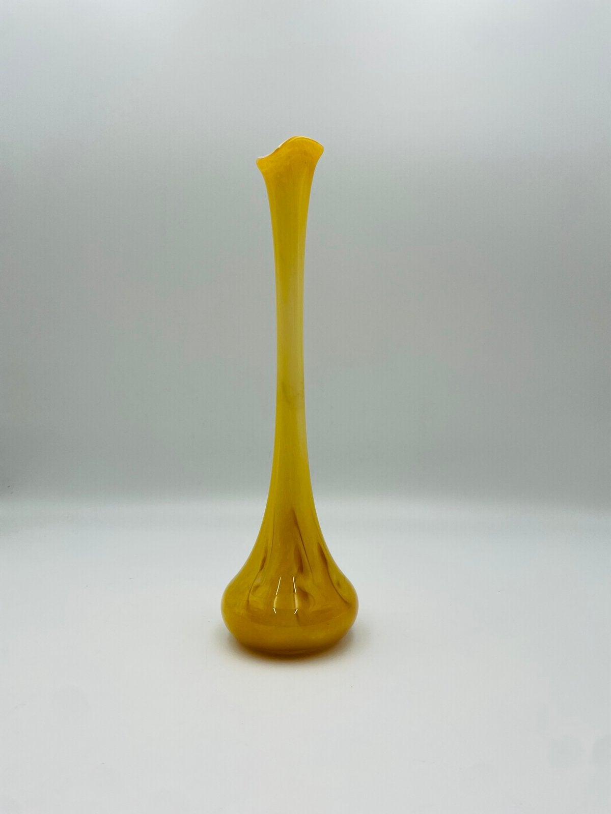 Opalin Murano Vaas - Geel - 35 cm, Ophalen of Verzenden