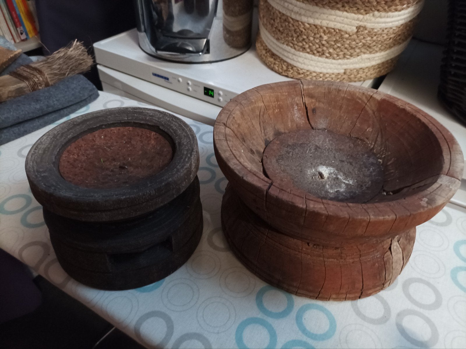 kandelaars, Ophalen of Verzenden, Bruin, Hout, Kandelaar