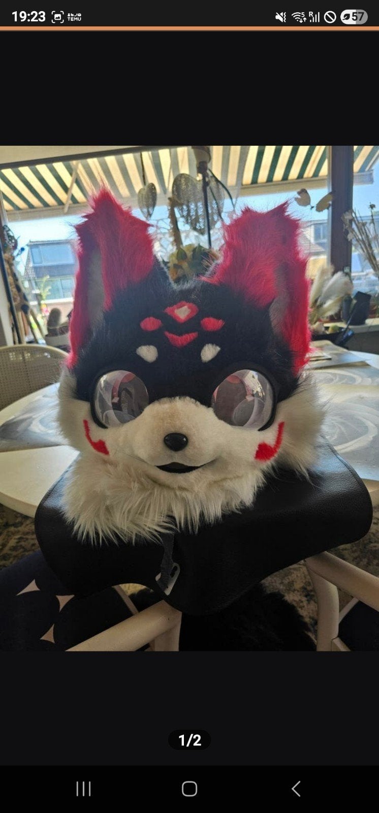 Fursuit hoofd, Hobby en Vrije tijd, Ophalen, Nieuw