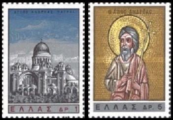 GRIEKENLAND 1965 St. Andreas, Michel: 895-96, Postfris., Verzenden, Griekenland, Postfris