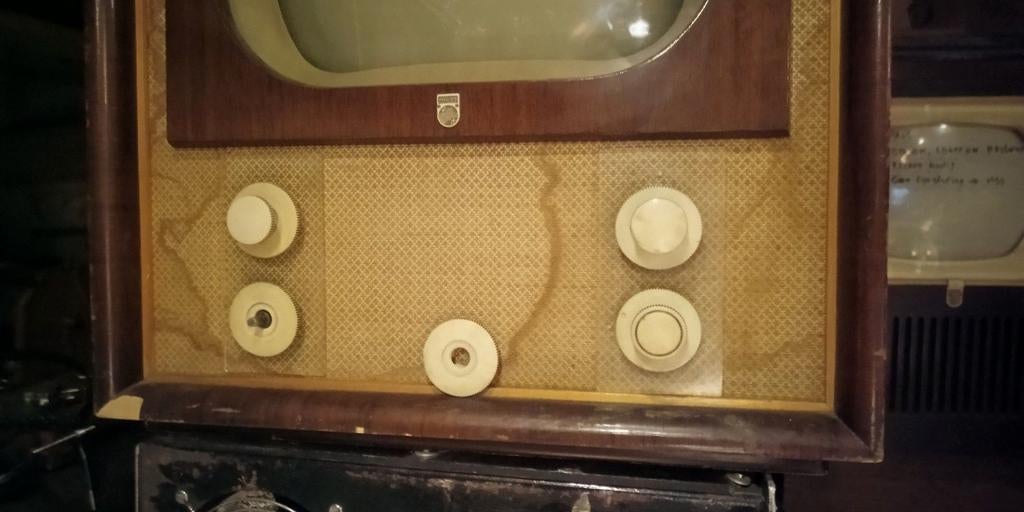 TX500 zw TV uit 1953, Ophalen of Verzenden, Niet werkend, 40 tot 60 cm, Philips