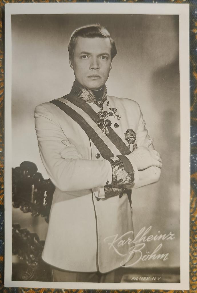 ROMY SCHNEIDER ANSICHTKAART 61 SISI VINTAGE karlheinz bohm, Verzenden, 1960 tot 1980, Ongelopen, Sterren en Beroemdheden