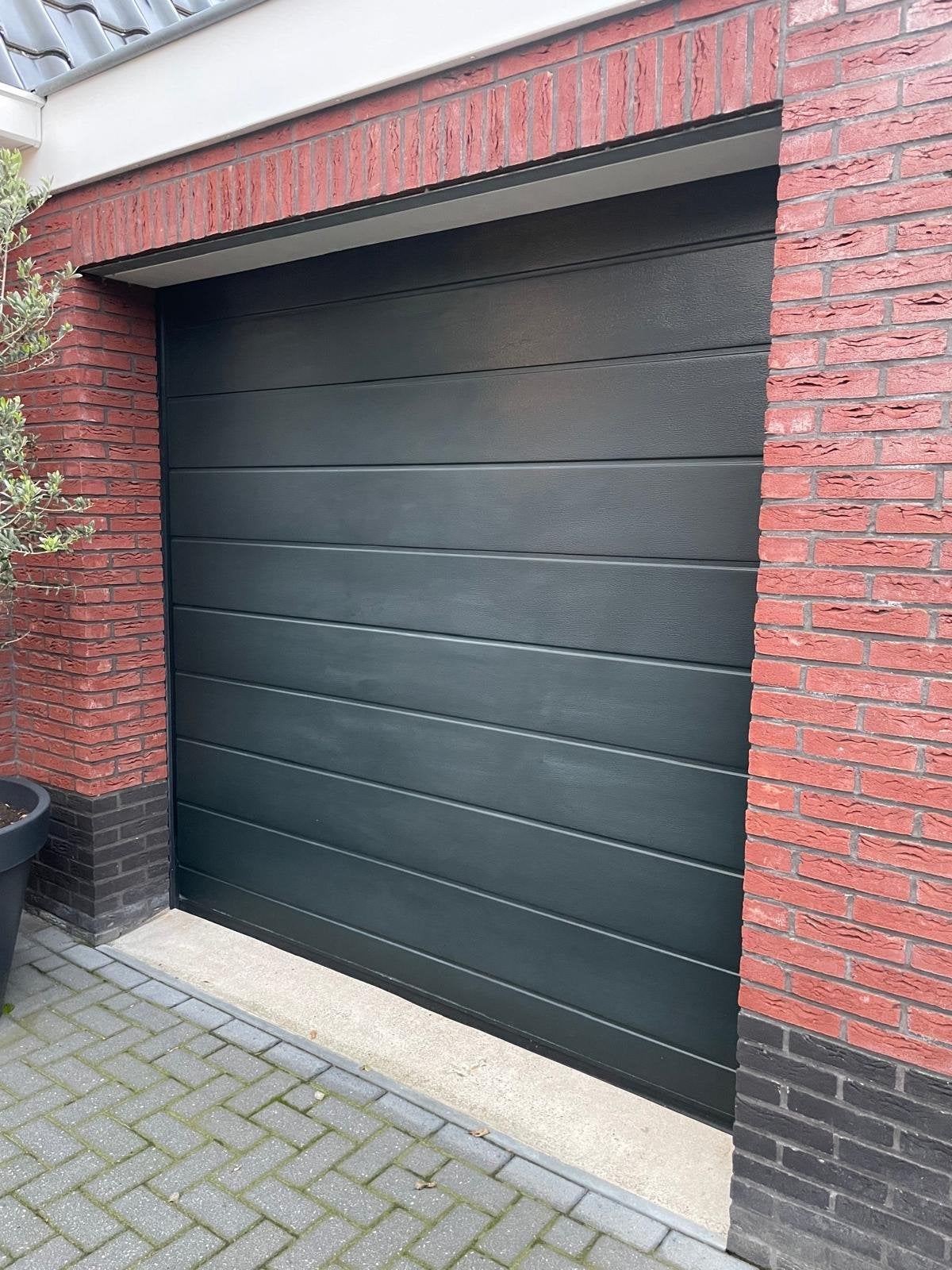 Groene Garagedeur Bleyenberg Deurservice 236,5x233,5cm, Ophalen, Kunststof, Garagedeur, Zo goed als nieuw