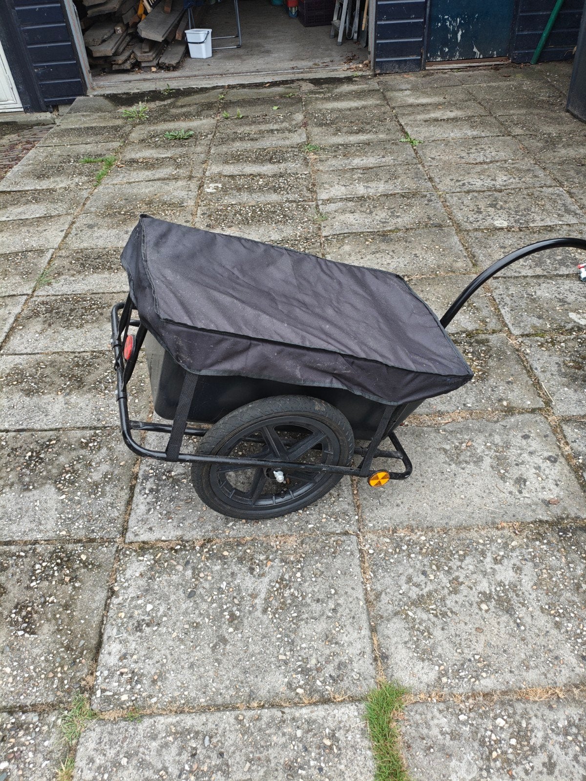 Fietskar voor bagage met handige fietskoppeling, Fietsen en Brommers, Fietsaccessoires | Aanhangers en Karren, Ophalen, Gebruikt