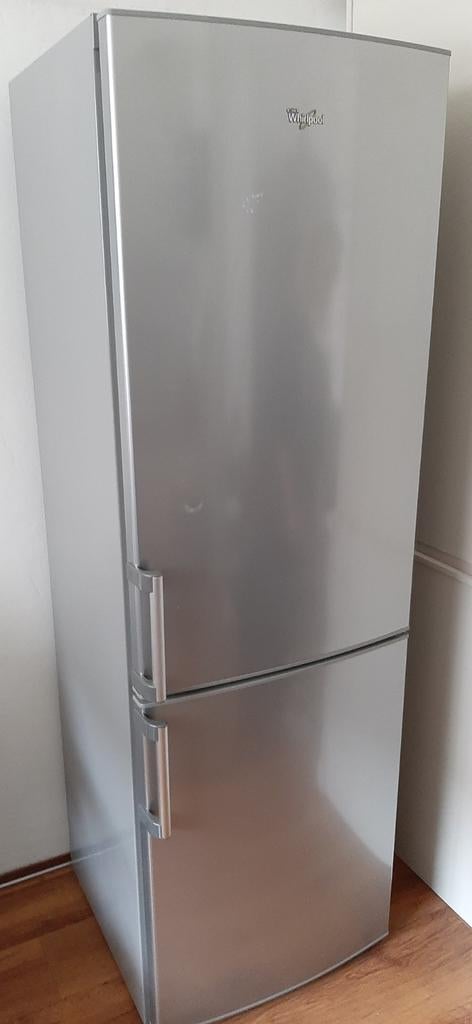 Whirlpool Koelkast met Vriezer - Zilver, Witgoed en Apparatuur, Koelkasten en IJskasten, Ophalen, Gebruikt, 200 liter of meer