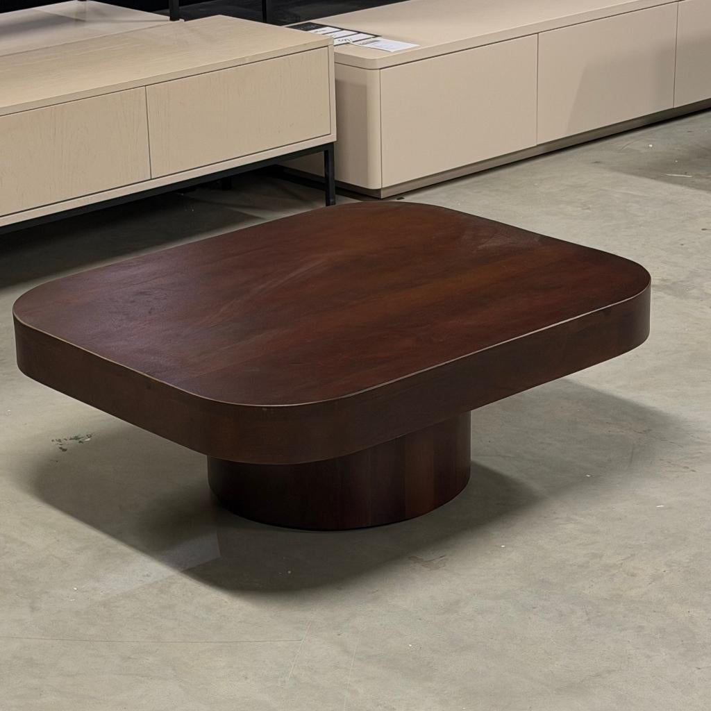 salon japandi ronde walnoten 100x83x36cm, Japandi, 50 tot 100 cm, Rond, Nieuw