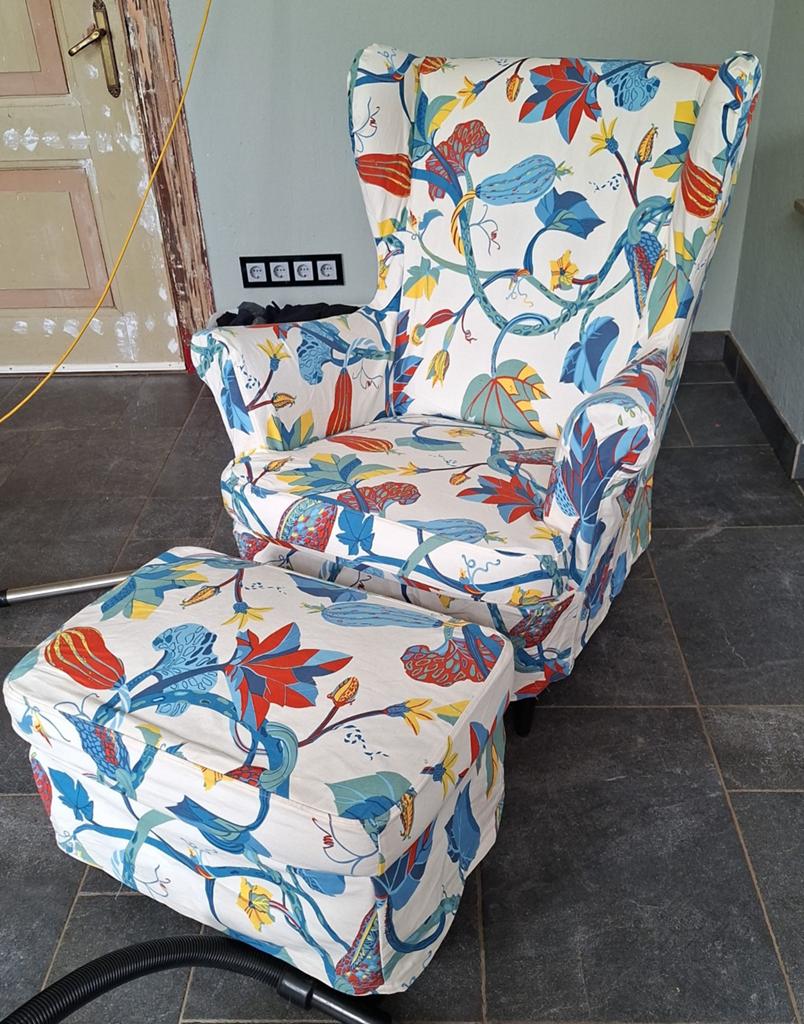 Strandmon stoel Hoes + Hoes hocker., Nieuw, 75 tot 100 cm, Ophalen of Verzenden, Stof