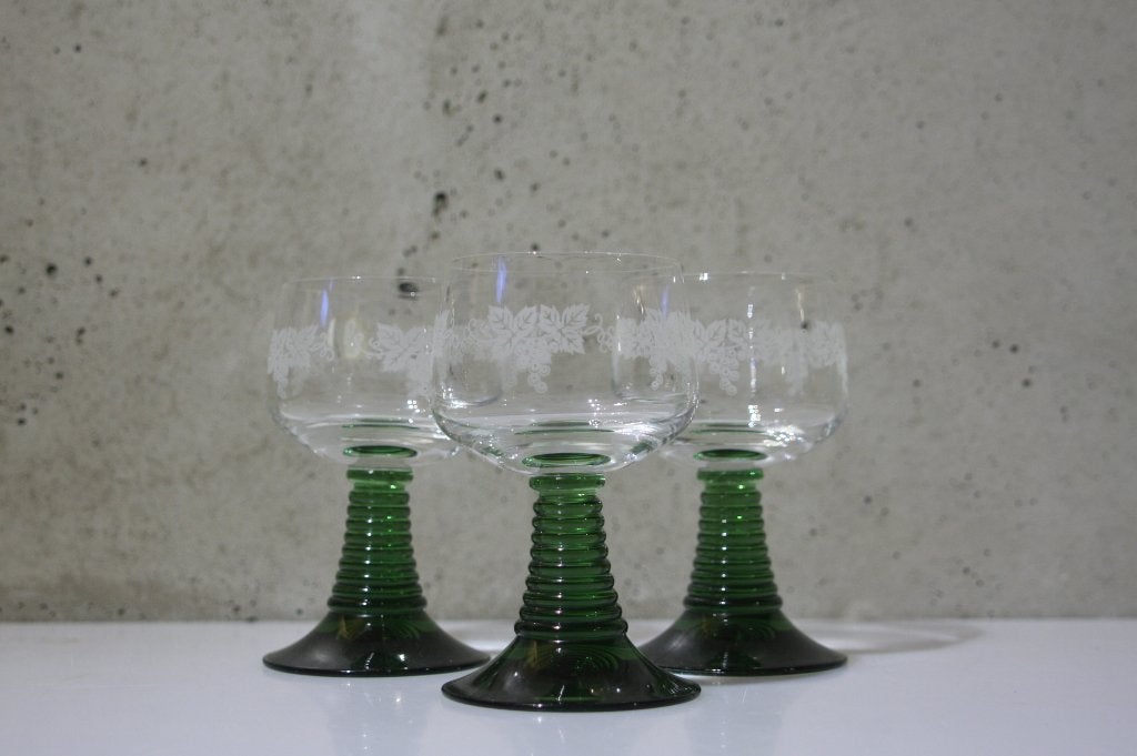 3 Schott Zwiesel - Roemers - Rijnwijnglazen - Met wijnranken, Ophalen of Verzenden, Gebruikt, Overige typen