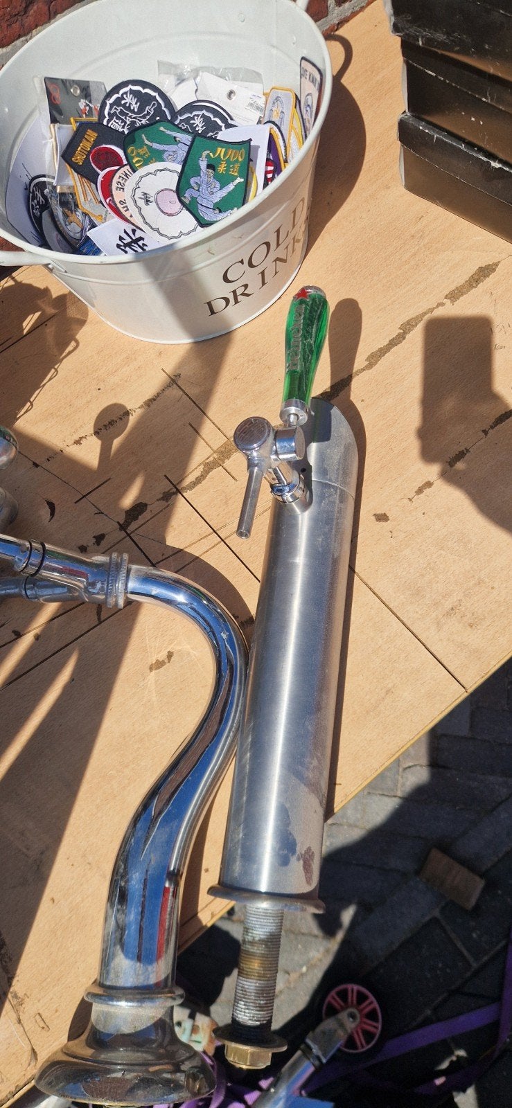 Bierkraan met dubbele tap heineken, Ophalen of Verzenden, Gebruikt