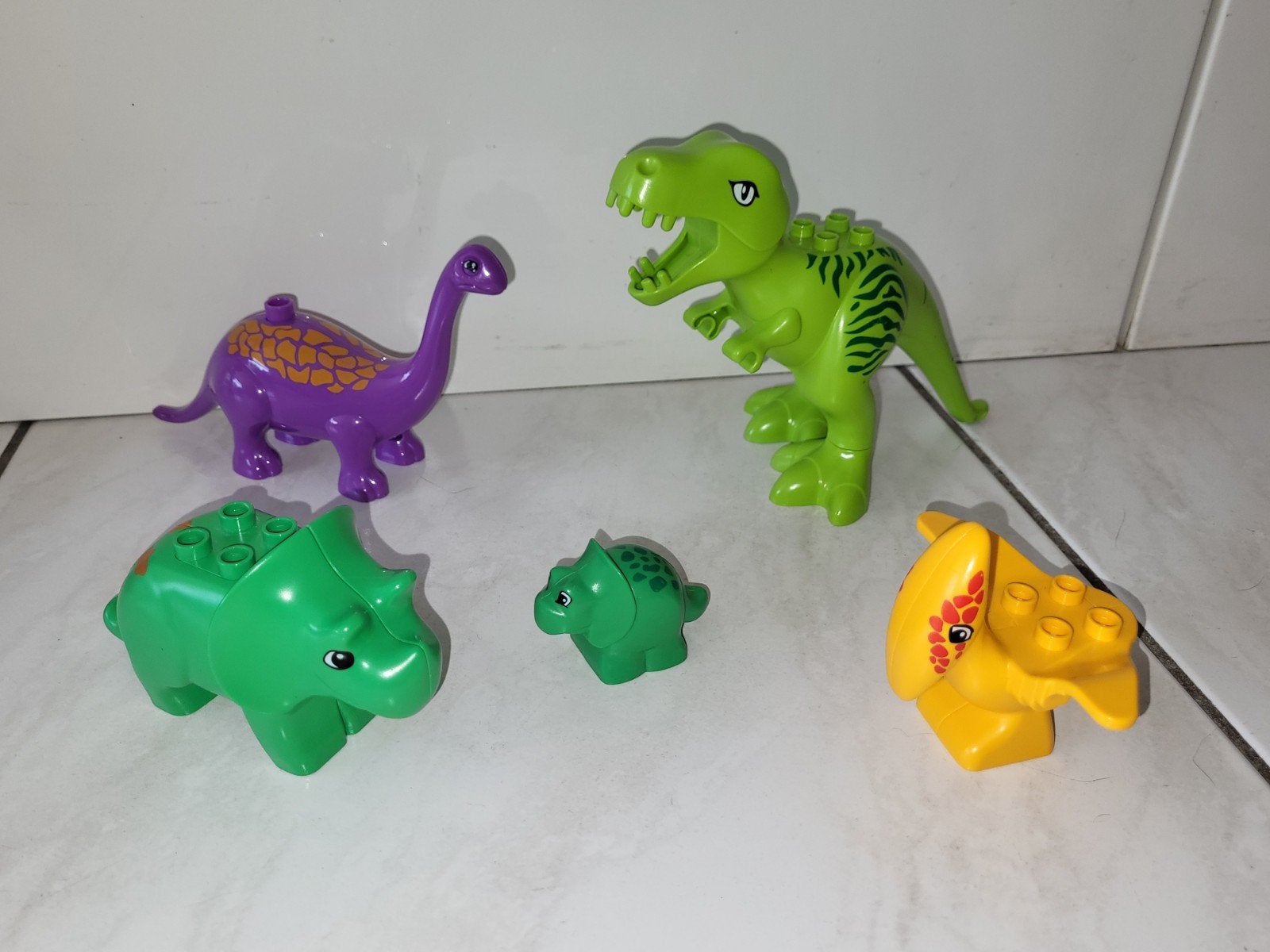 Set met 5 dino's dinosaurus, Gebruikt, ., Ophalen of Verzenden, .