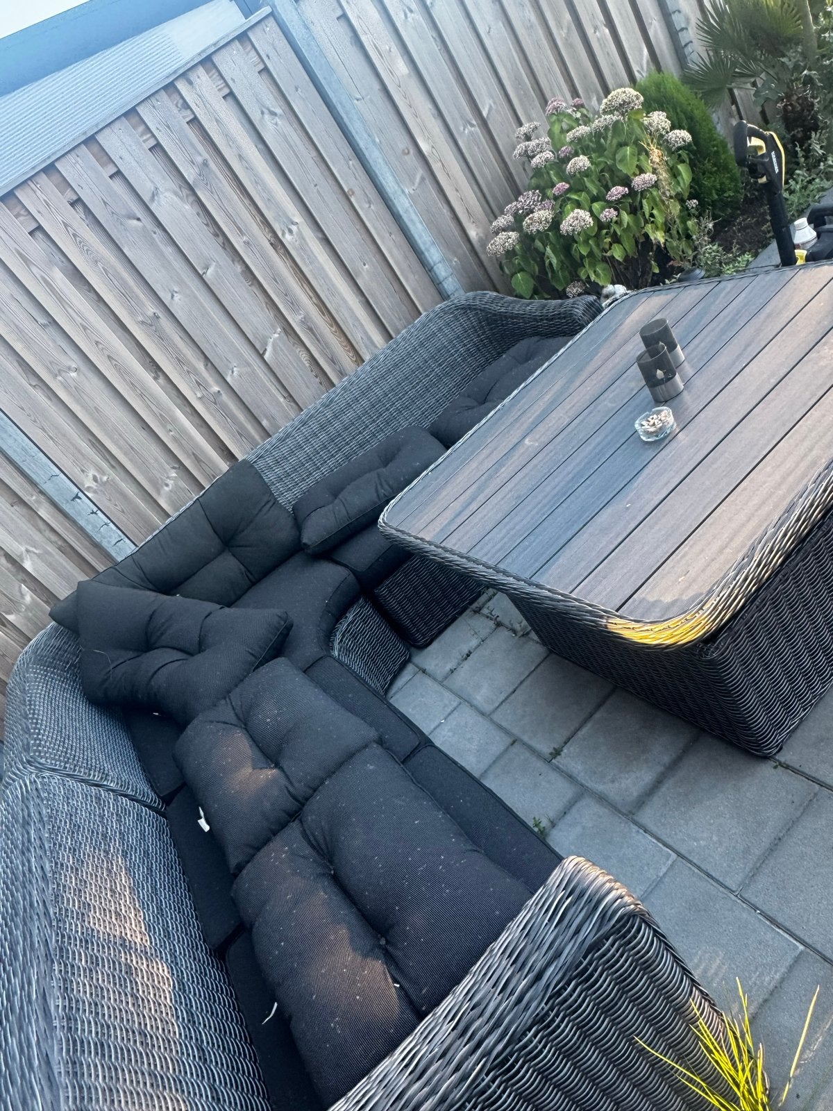 JYSK trambohuse loungeset en stoel, 5 zitplaatsen, Gebruikt, Ophalen of Verzenden, Loungeset