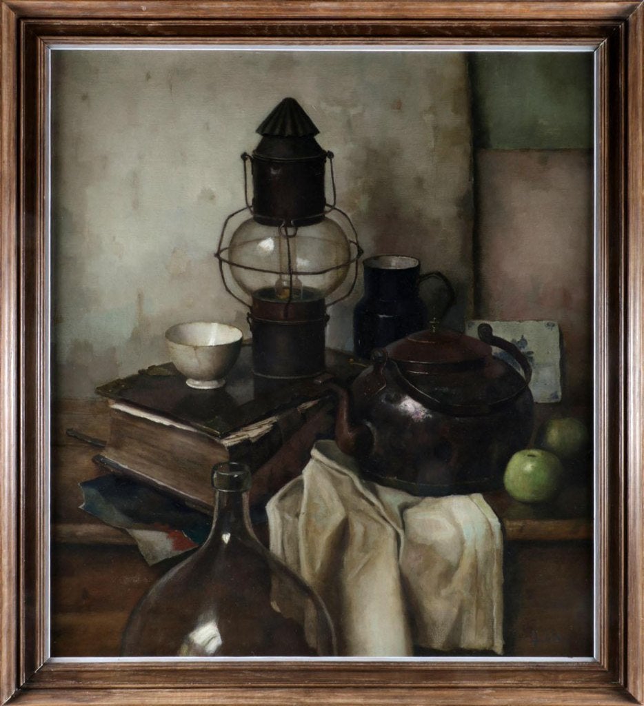 = HENK BOS 1901-1979 ==doek 90 x 80 cm =, Ophalen