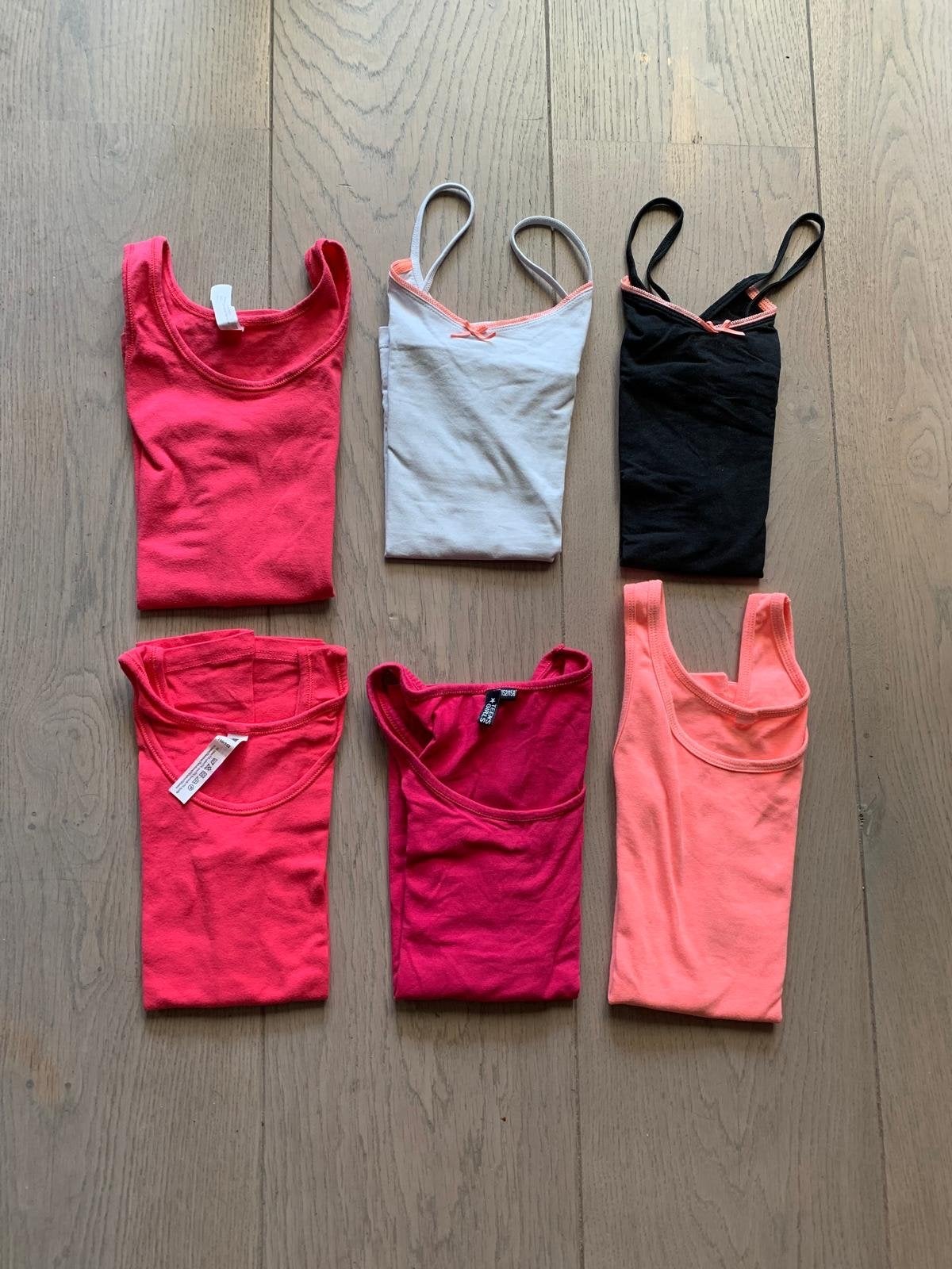 Set van 6 HEMA en Teens Girls hemdjes/singlets, Ophalen of Verzenden, Gebruikt, Meisje, Nacht- of Onderkleding