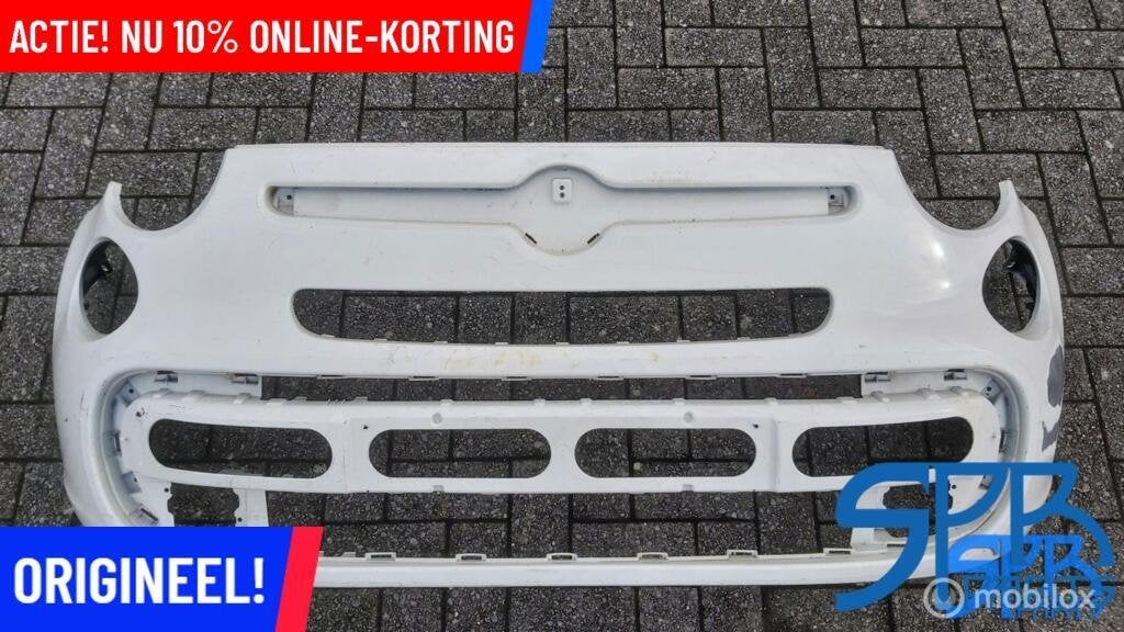 Voorbumper Fiat 500 L 735522402 Voor Bumper WIT, Gebruikt, Fiat, Voor, Ophalen of Verzenden