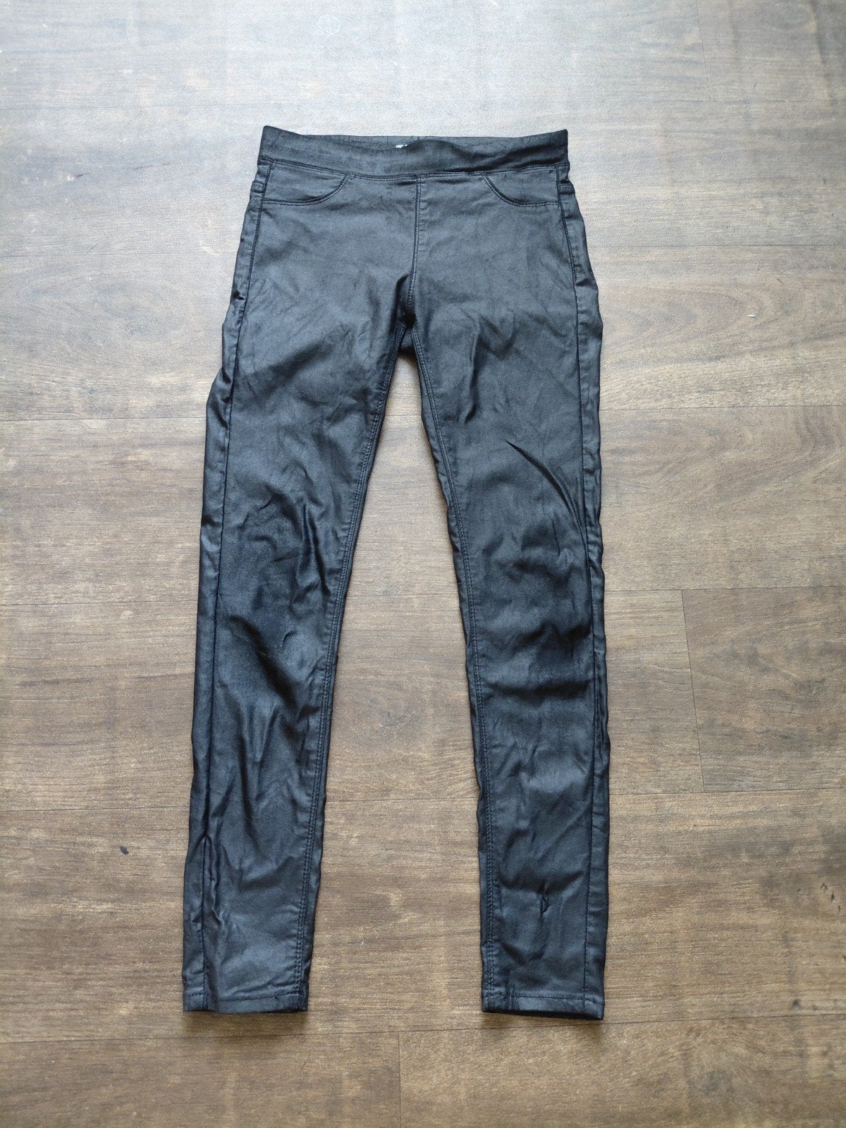 Glanzende Skinny Broek/Legging - Zwart, Zwart, Ophalen of Verzenden, Zo goed als nieuw, Maat 36 (S)