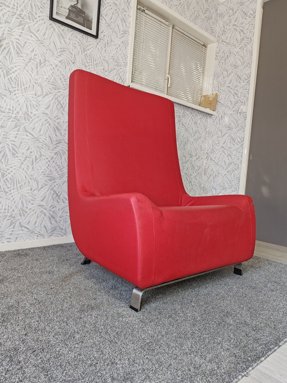 Pallucco Chat fauteuil - Rode design stoel, Modern design, Onbekend, Ophalen of Verzenden, Zo goed als nieuw