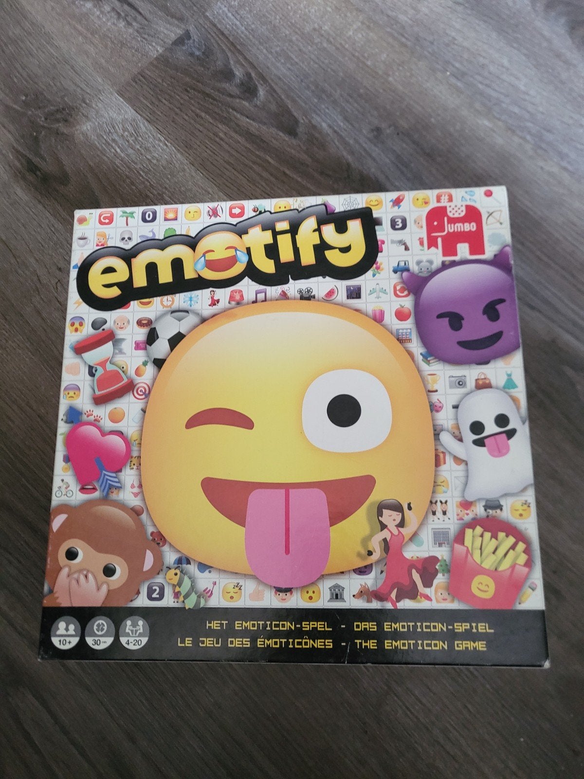 Emotify: Het Emoticon-Spel - Jumbo Gezelschapsspel, Een of twee spelers, Ophalen of Verzenden, Zo goed als nieuw, Jumbo