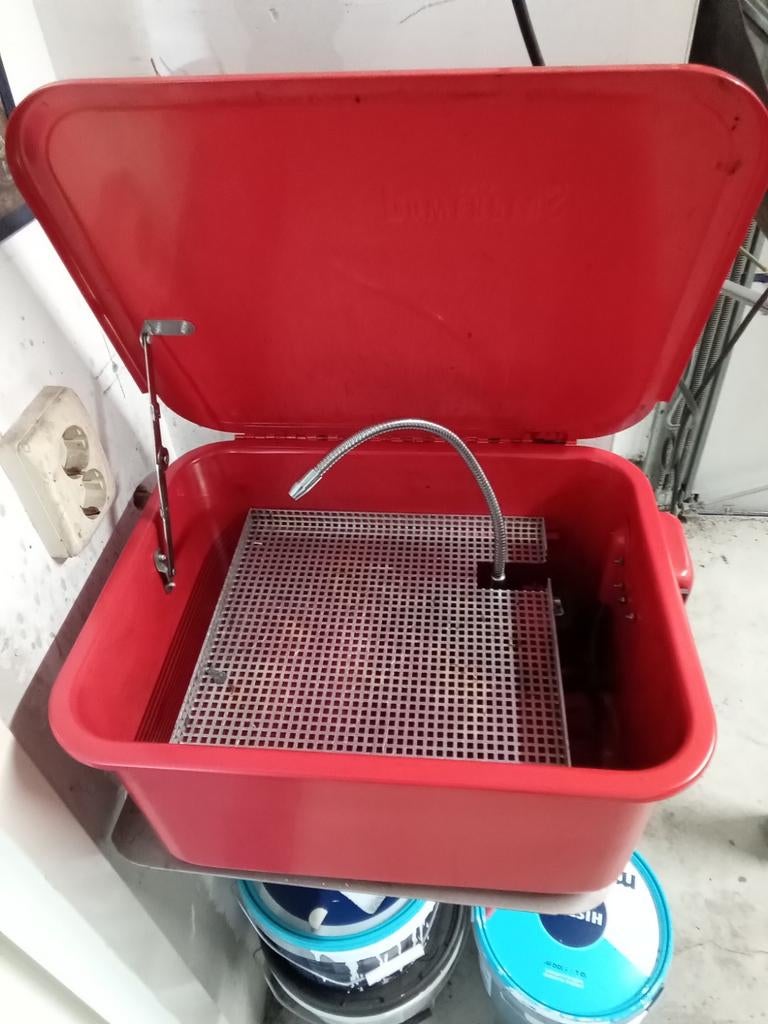 Ontvetterbak+polijstmachine, Ophalen, Gebruikt