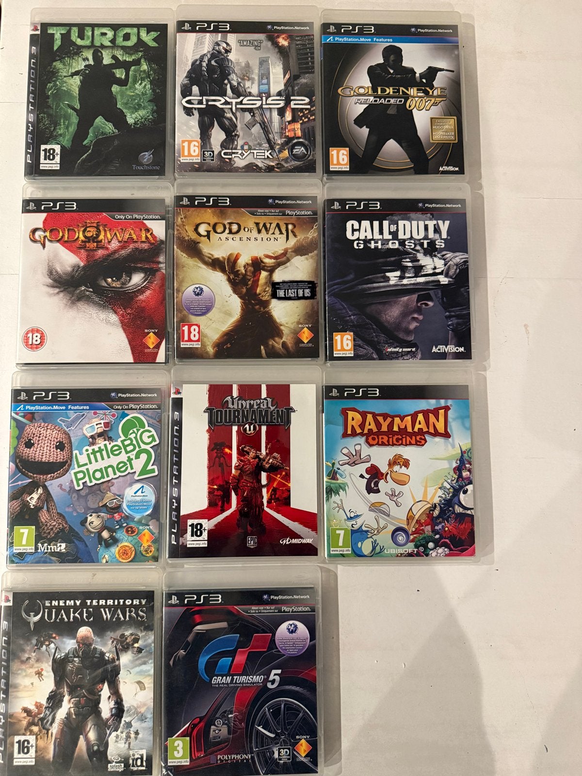 PS3 Games: Turok, Crysis 2, God of War, Call of Duty, etc., Spelcomputers en Games, Online, Gebruikt, Vanaf 18 jaar, Overige genres