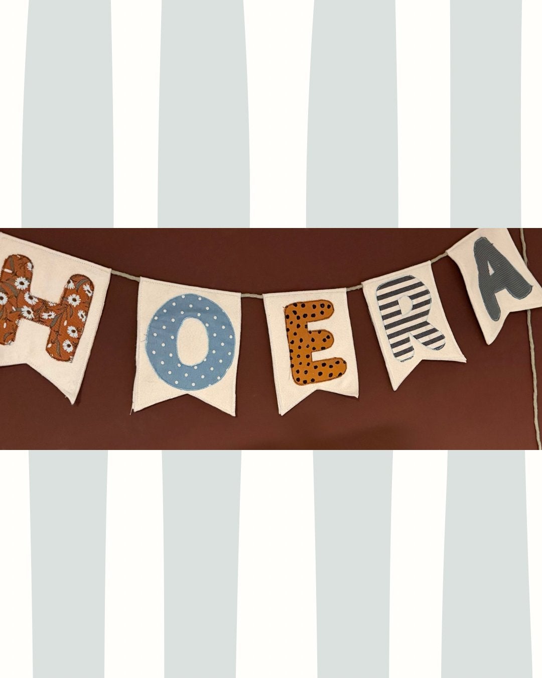 Gepersonaliseerde stoffen naamslinger, Overige merken, Verzenden, Nieuw, Wanddecoratie