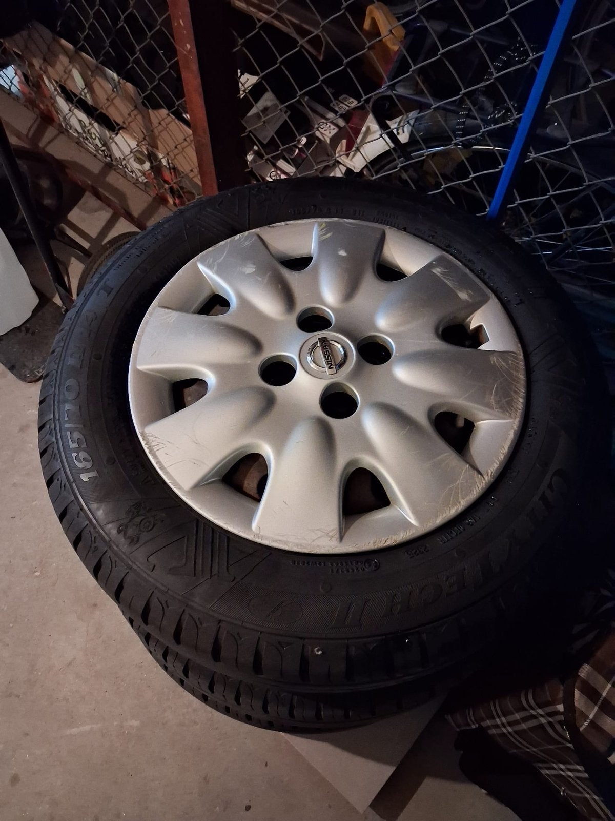 Autobanden met velgen - 165/70 R14, 14 inch, Gebruikt, Banden en Velgen, Ophalen of Verzenden