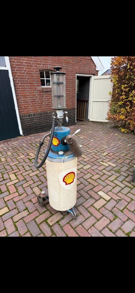 Ouderwetse shell brandstofpomp, Antiek en Kunst, Ophalen