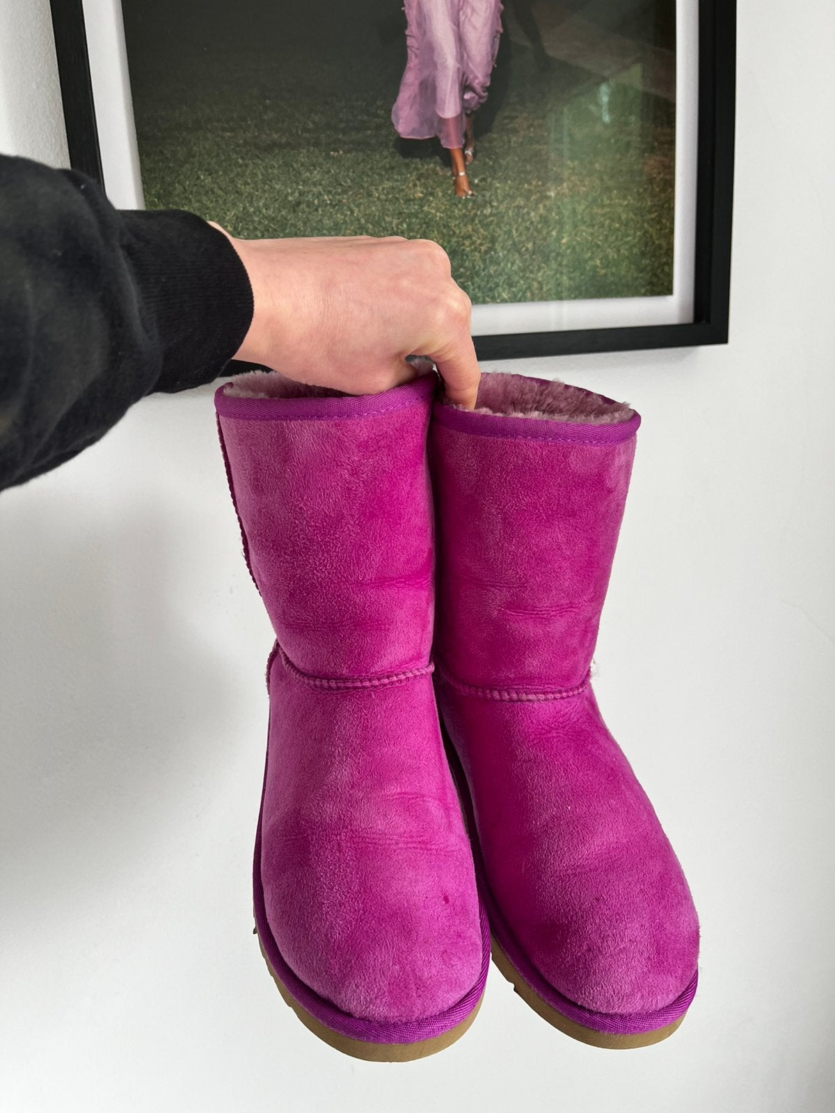 UGG Classic Short laarzen felroze maat EU37 zeer goede staat, Ophalen, Lage of Enkellaarzen, Zo goed als nieuw, Roze