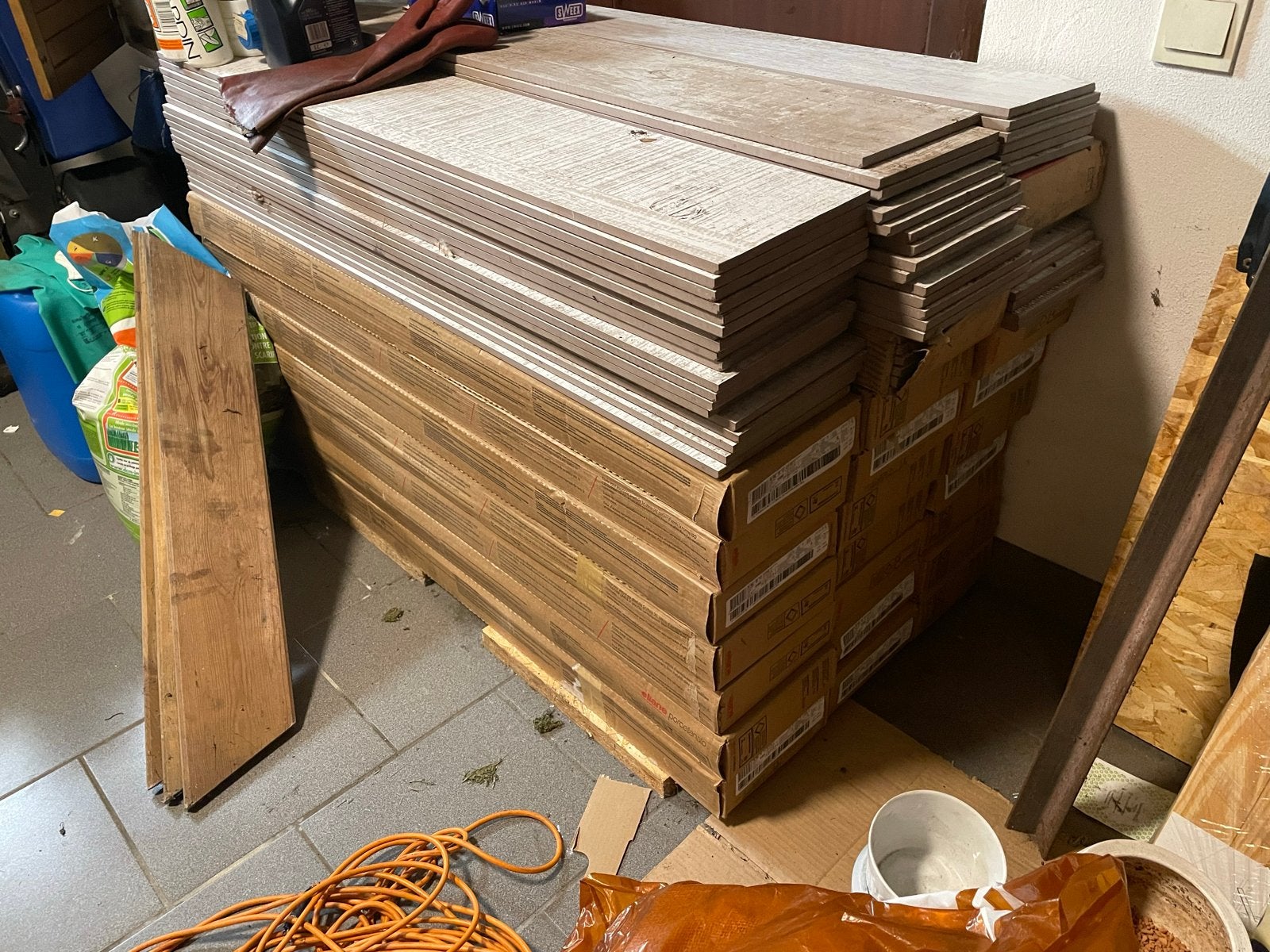 Parij Keramische parketvloer - Houtlook tegels, Ophalen, Steen of Klei, 50 tot 150 cm, Nieuw