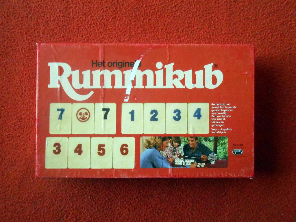 Original Rummikub (kleine doos, compleet), Drie of vier spelers, Ophalen of Verzenden