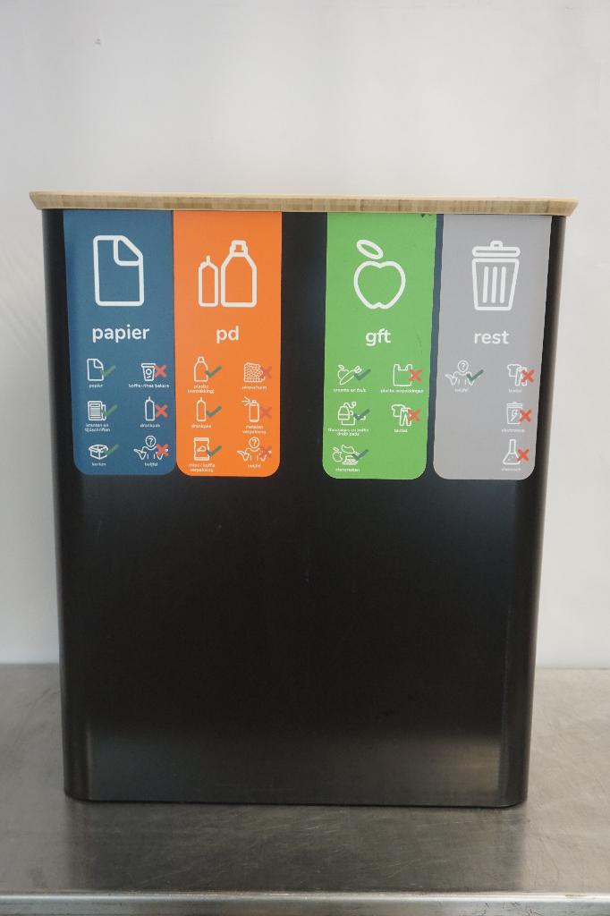 Binbin afvalbak prullenbak sorteerbak afval scheiden, Huis en Inrichting, Woonaccessoires | Prullenbakken, 40 liter of meer, Ophalen