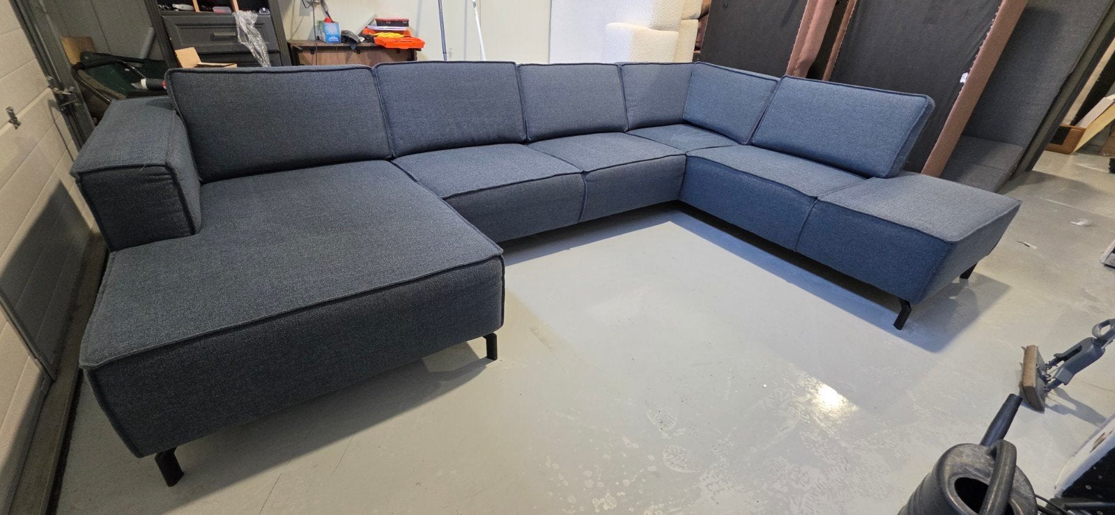 u bank eijerkamp blauw, Ophalen, Gebruikt, 300 cm of meer, Metaal