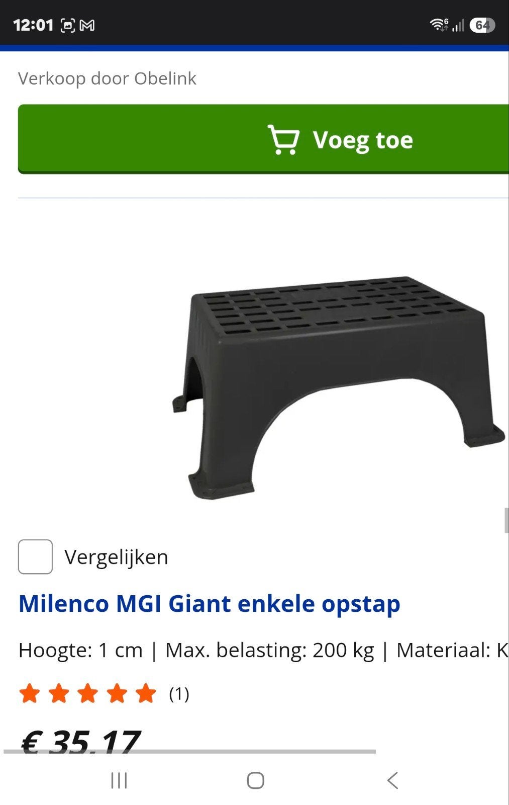 Caravan opstapje - Milenco MGI Giant opstap nieuw ., Ophalen, Nieuw
